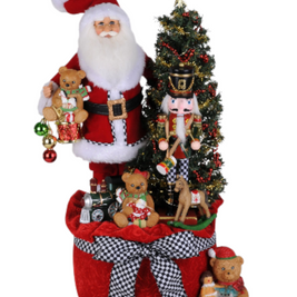 Lighted Merry Beary Christmas Santa