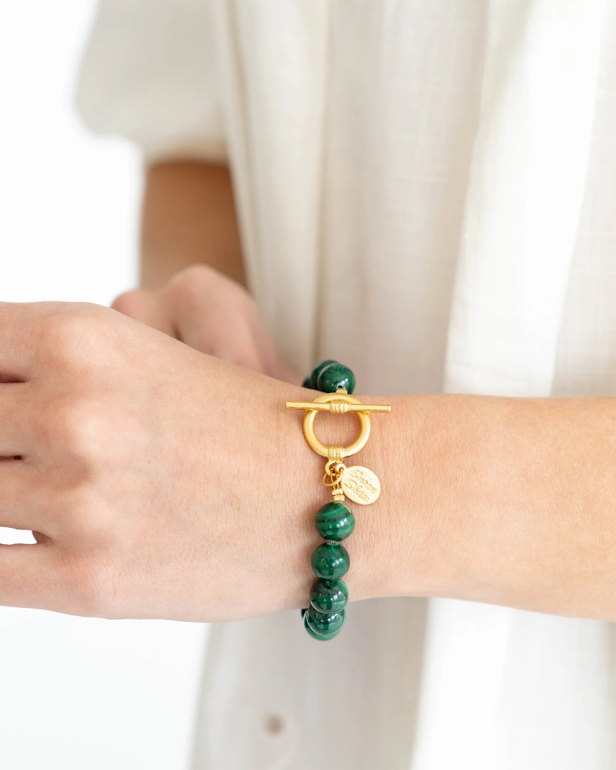 Bentley Stone Bracelet in Malachite