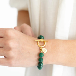 Bentley Stone Bracelet in Malachite