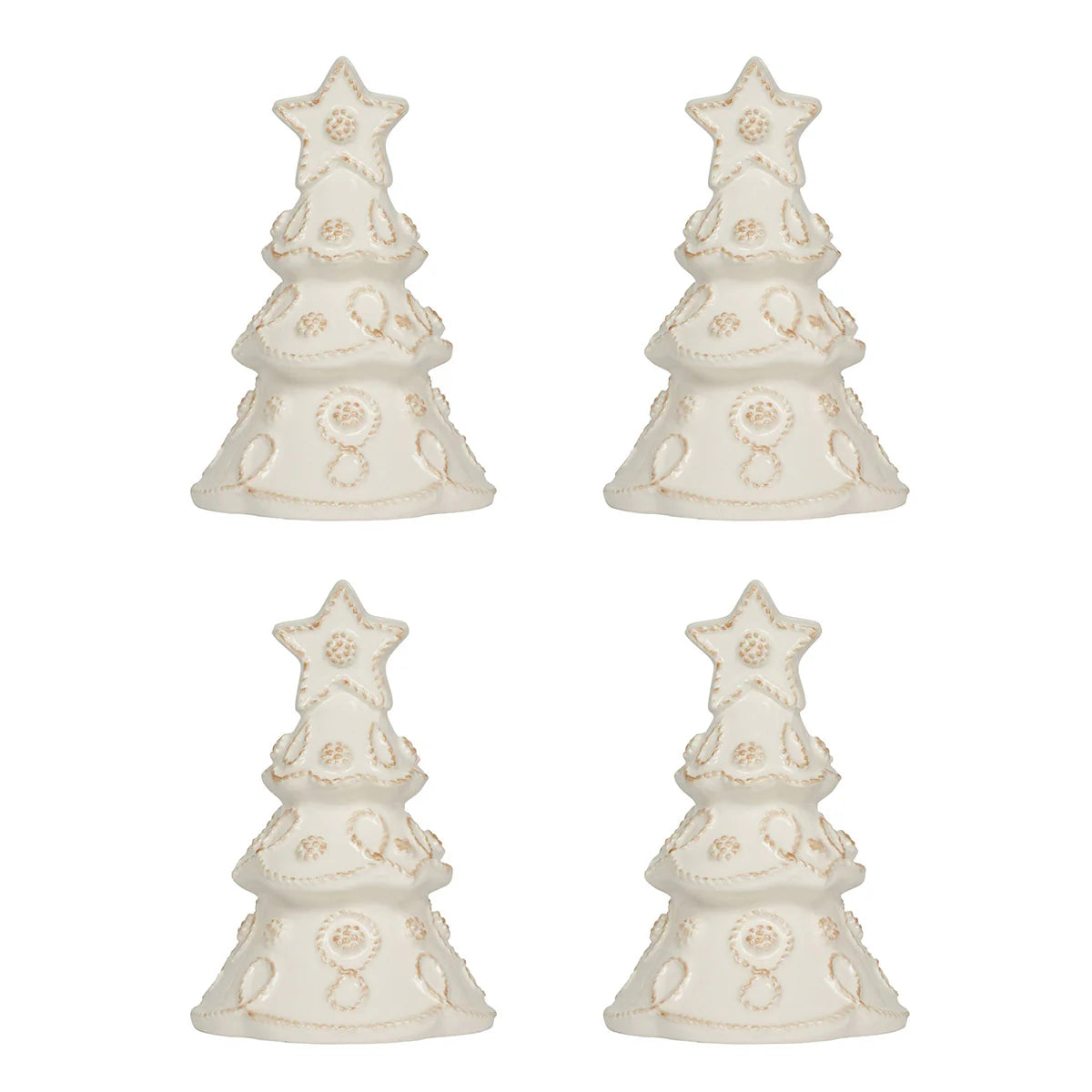 Tree Place Card Holder Set/4 - Whitewash