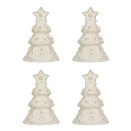 Tree Place Card Holder Set/4 - Whitewash