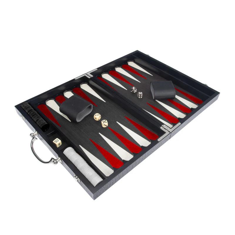 Croc Laser Enraved Backgammon Set