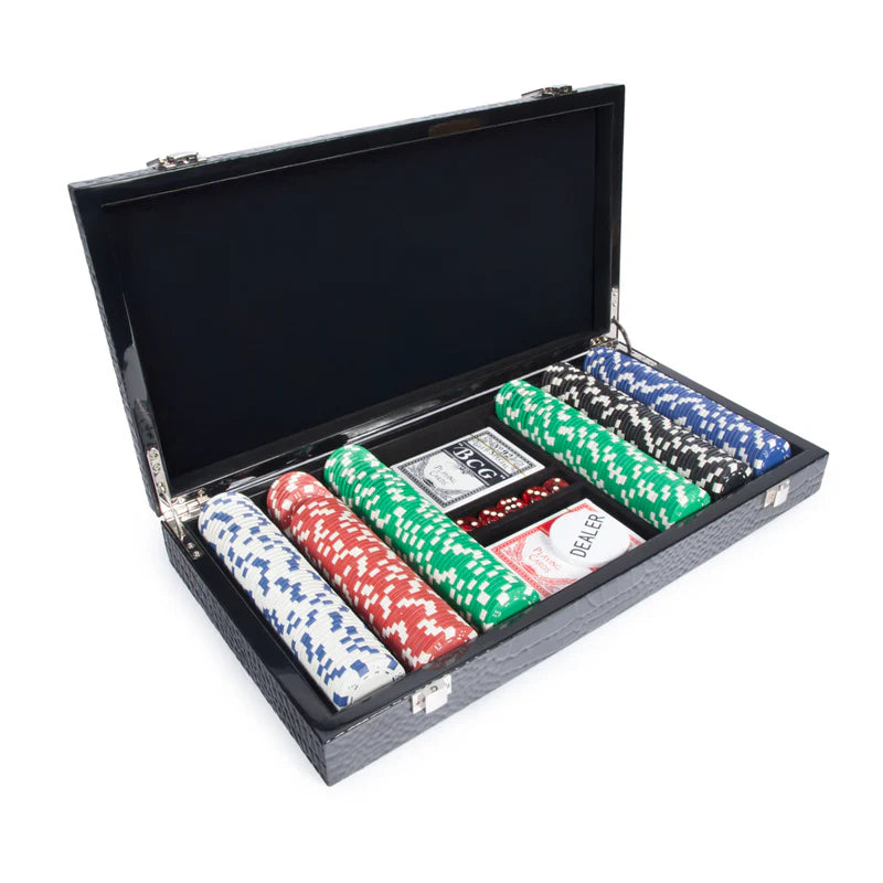 Croc Laser Enraved 300 Chip Poker Set