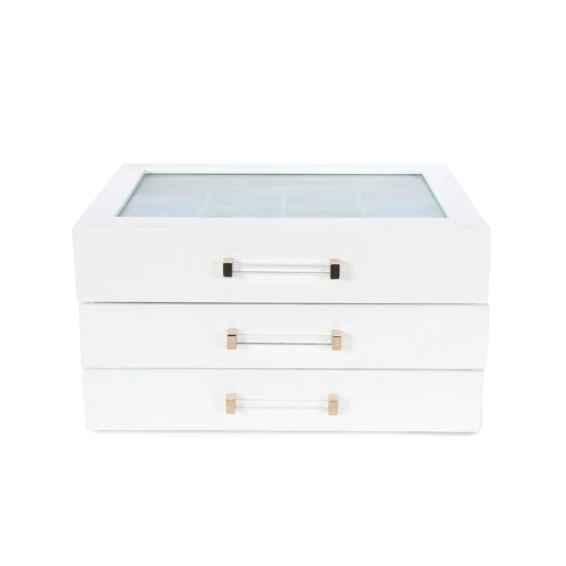 Kendall Three Clear Lid Jewelry Box