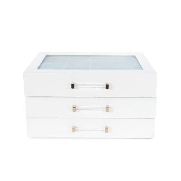 Kendall Three Clear Lid Jewelry Box