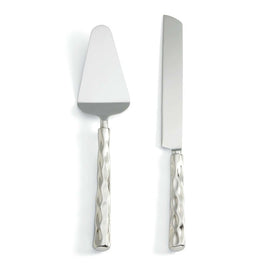 Truro Platinum Cake Knife and Server Set
