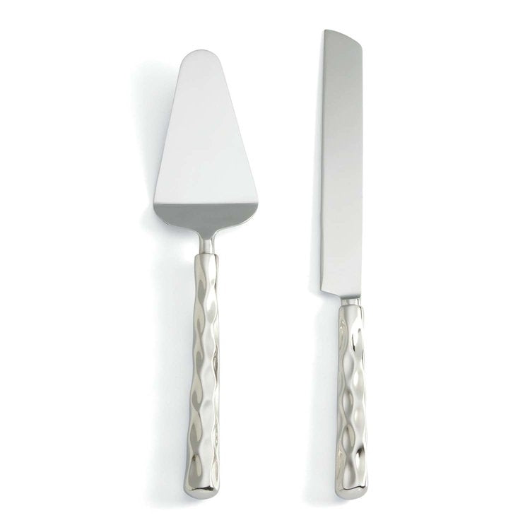 Truro Platinum Cake Knife and Server Set