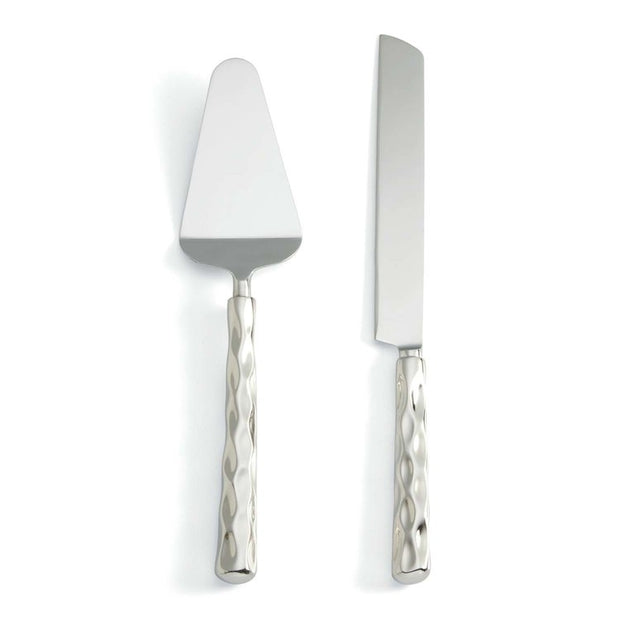 Truro Platinum Cake Knife and Server Set