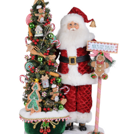 Lighted North Pole Bakery Santa