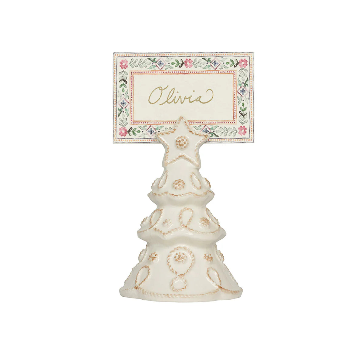 Tree Place Card Holder Set/4 - Whitewash