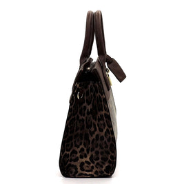 Dark Leopard Handbag with wallet
