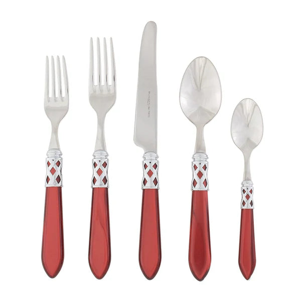 Aladdin Red Brilliant Five Piece Place Setting