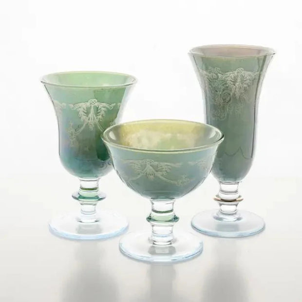 Rialto Borghese Etched Water/Wine Glass