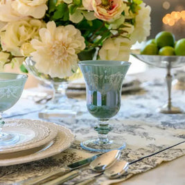 Rialto Borghese Etched Water/Wine Glass