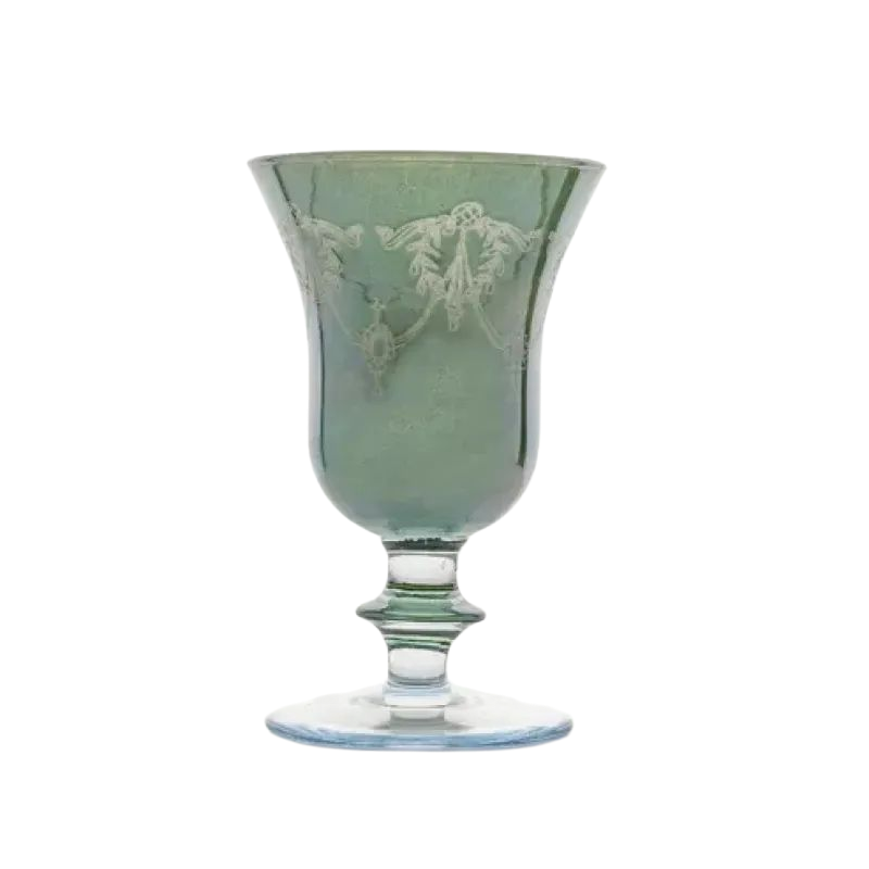 Rialto Borghese Etched Water/Wine Glass