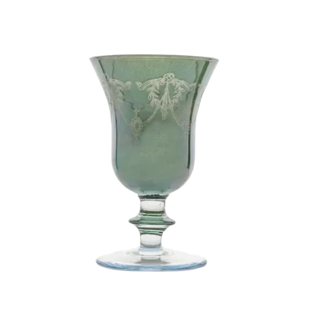 Rialto Borghese Etched Water/Wine Glass