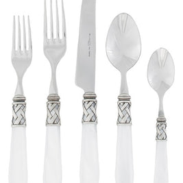 Aladdin White Antique Five Piece Place Setting
