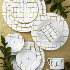 Alligator Salad Plate Gold