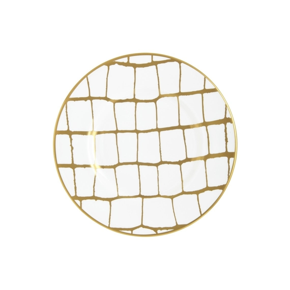 Alligator Salad Plate Gold