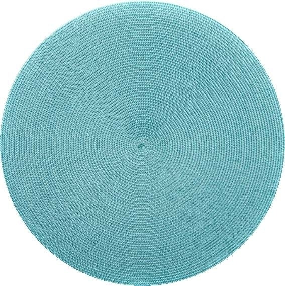 Round Placemat in Aqua Jade Set/4