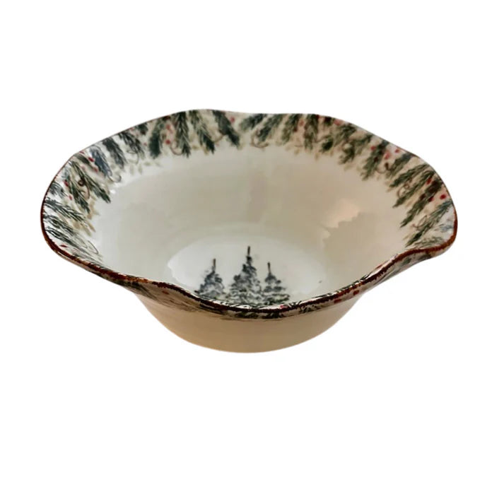 Natale Ruffled Large Serving Bowl