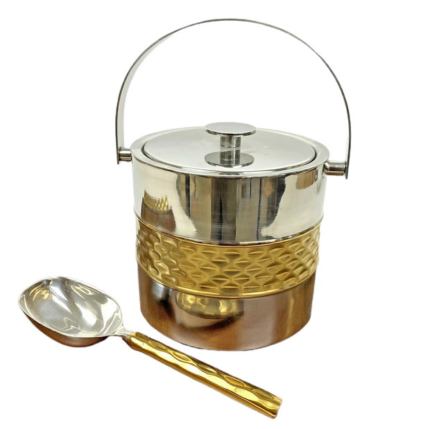Truro Gold Ice Bucket and Scoop Set