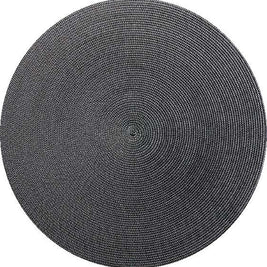 Round Placemat in Black Gray Set/4
