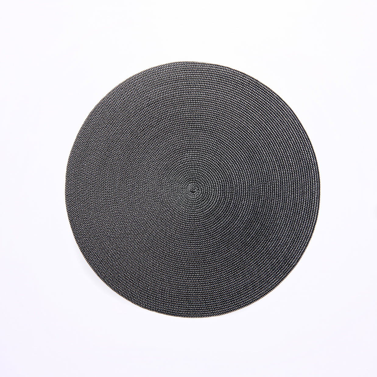 Round Placemat in Black Gray Set/4