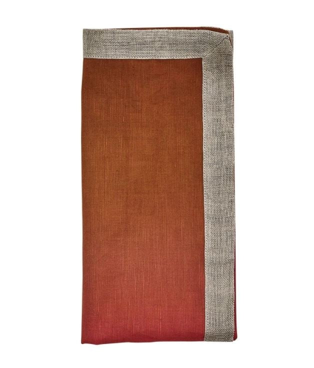 Dip Dye Napkin in Cranberry and Orange Set/4