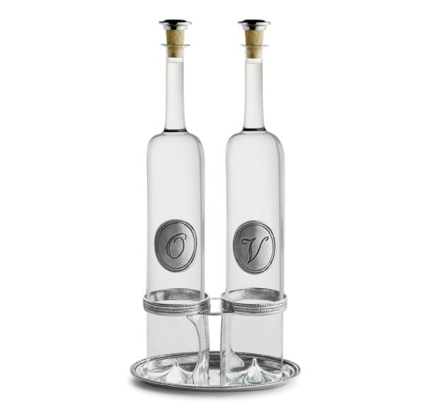 Tavola Tall Oil and Vinegar Set with Caddy