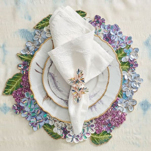 Butterflies Napkin Ring Multi Set/4