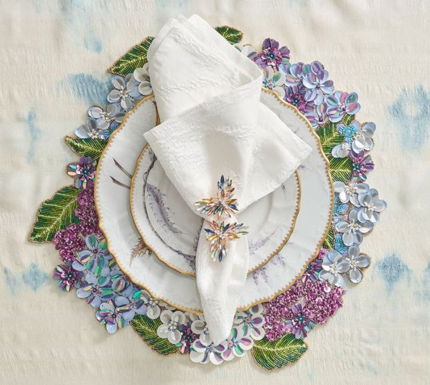 Butterflies Napkin Ring Multi Set/4