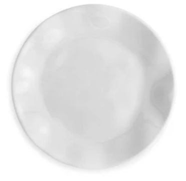 Ruffle White Round Canape Plates Set/4
