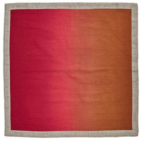 Dip Dye Napkin in Cranberry and Orange Set/4