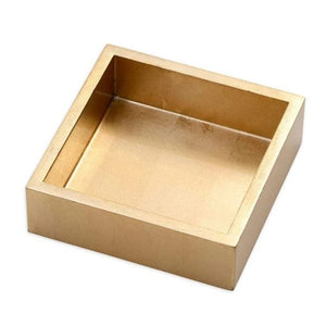 Lacquer Cocktail Napkin Box Gold