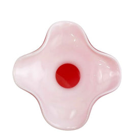 Hibiscus Small Red Fluted Vase