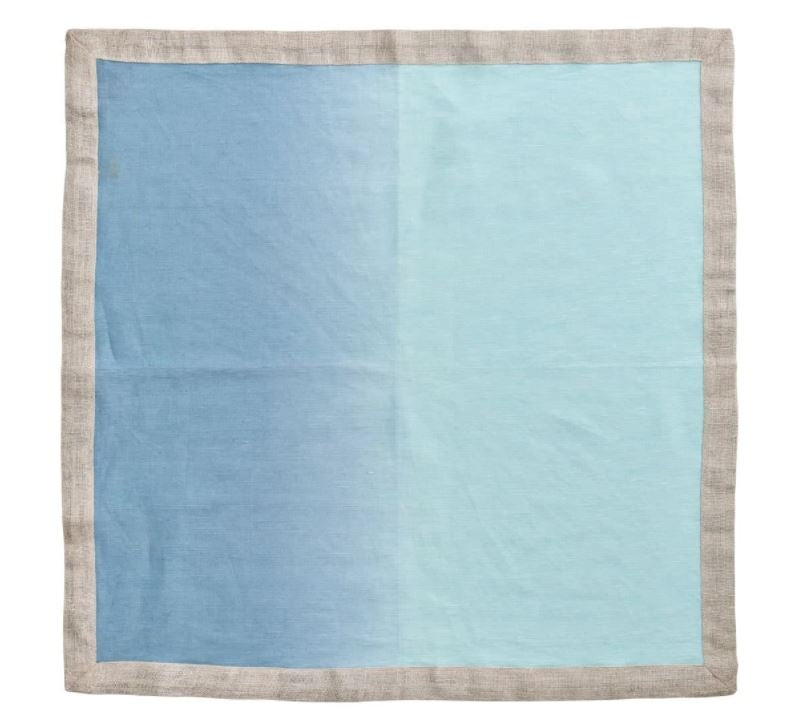 Dip Dye Napkin in Sky and Blue Set/4