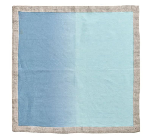 Dip Dye Napkin in Sky and Blue Set/4