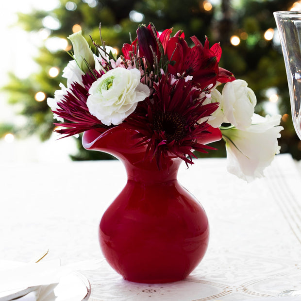 Hibiscus Red Bud Vase