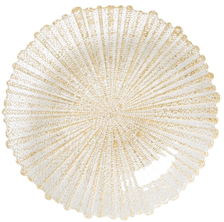 Rufolo Glass Gold Large Serving Bowl