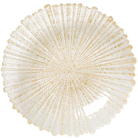 Rufolo Glass Gold Large Serving Bowl