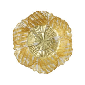 Rufolo Glass Gold Flower Small Bowl