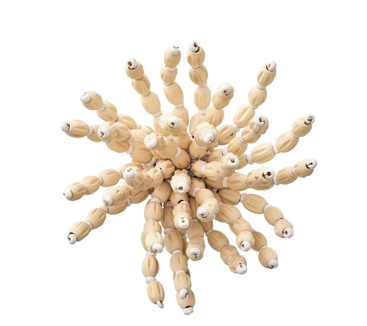 Reed Napkin Ring in Natural and White Set/4