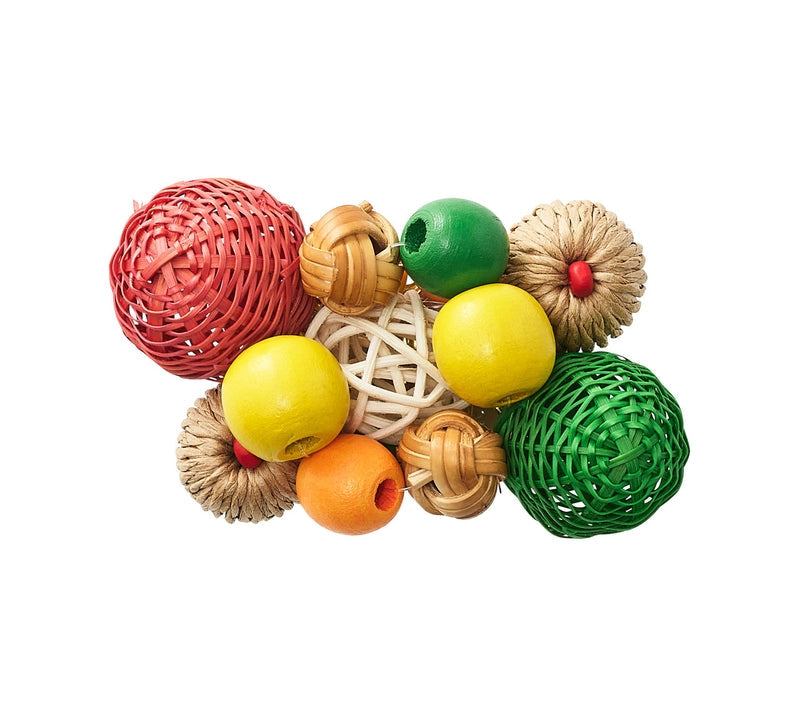 Java Napkin Ring in Natural, Yellow and Green Set/4