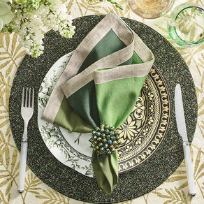 Dip Dye Napkin in Olive and Green Set/4