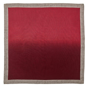 Dip Dye Napkin in Red and Burgundy Set/4