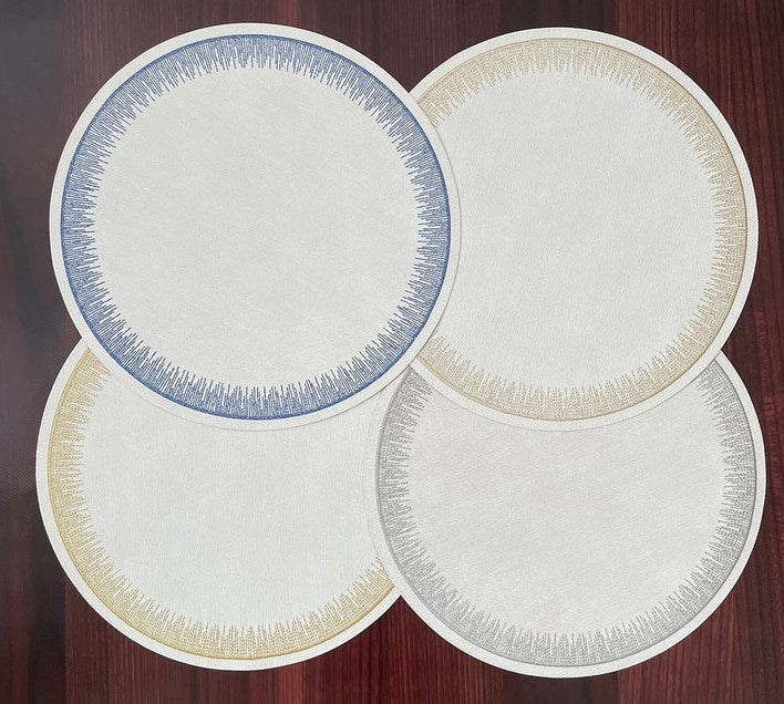 Flare Gold Round Placemat Set/4