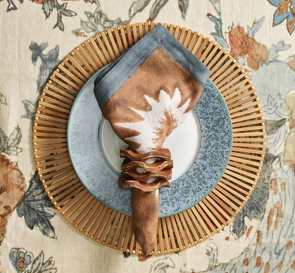 Spoke Placemat in Brown Set/4