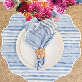 Coastal Matte Satin Placemat in Blue Set/4