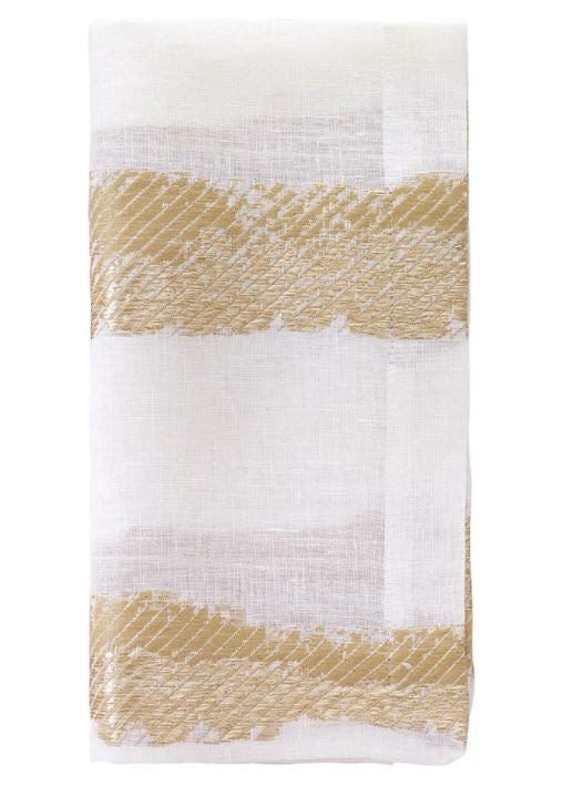 Brushstroke Gold Napkin Set/4